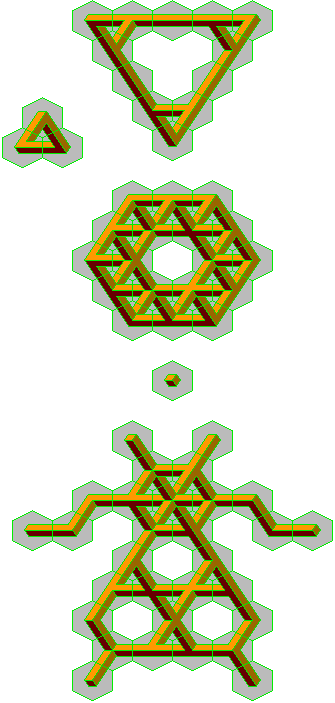 5 groups, diagonal symmetry