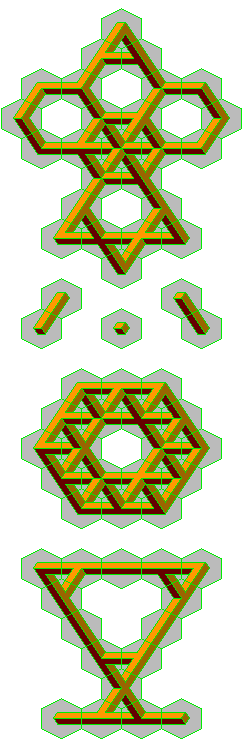 6 groups, diagonal symmetry